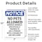Signmission No Pets Allowed Service Animals Welcome, 7 in W x Rectangle, Aluminum OS-2PACK-NS-A-710-V-16162 - alternate 5